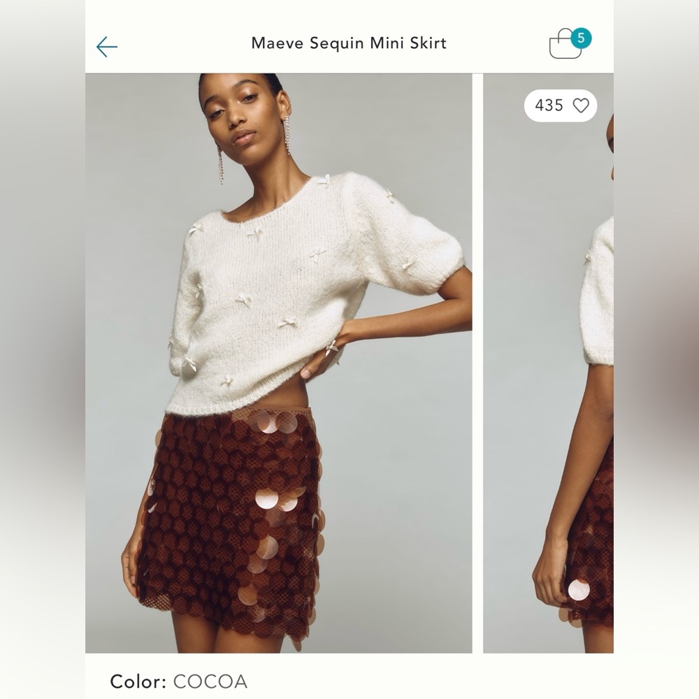 Maeve Sequin Mini Skirt (Anthropologie)